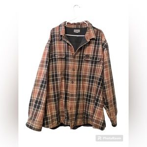 Men’s plus size Carharrt flannel shirt jacket plaid 4X button up thermal